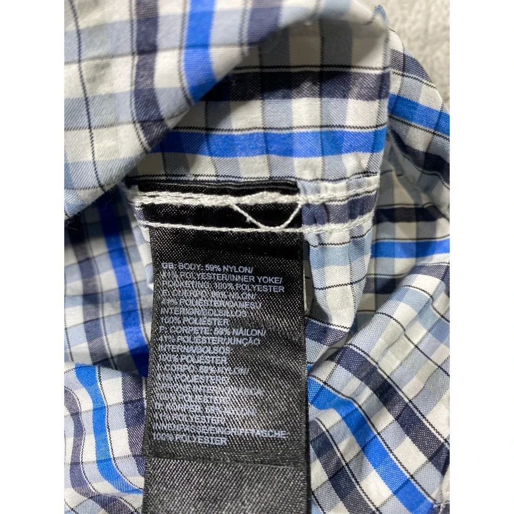 The North Face‎ Shirt Mens Small Blue Plaid Mesh Lined Fishing Outdoor Button Up